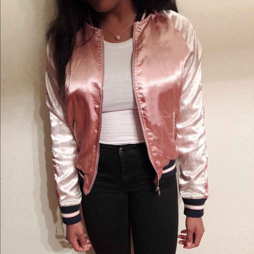 Silky pink jacket